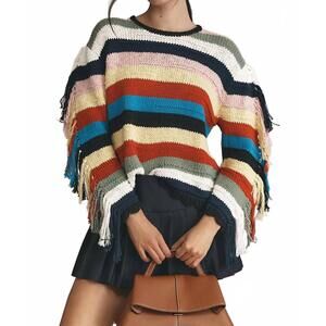 NEW LINGUA FRANCA marathi crewneck sweater in multi